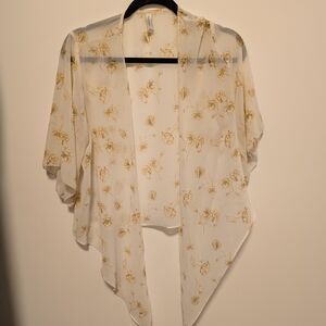 Gentle Fawn Cream Floral Kimono